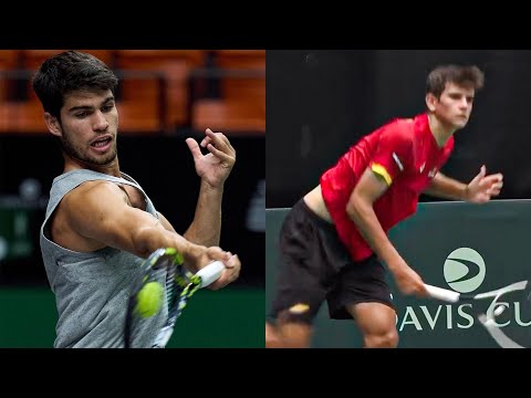 Alcaraz vs Rafael Jodar US Open Junior Champion BRUTAL Battle - Davis Cup 2024 Valencia