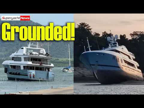 Superyacht grounds Immediately After Leaving Dry Dock | SY News Ep579