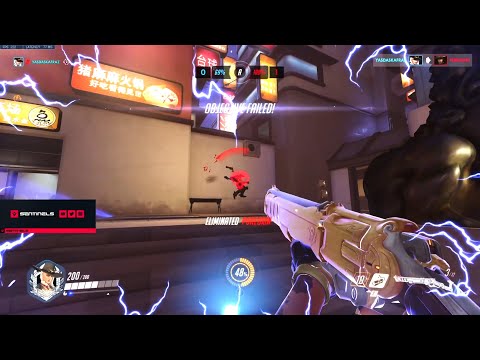 Surefour Tracer and Ashe gameplay! [ Overwatch Season 28 Top 500 ]