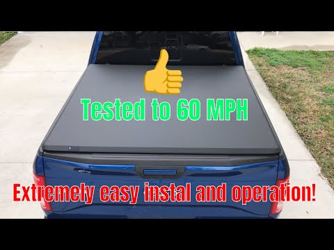 Tyger auto tri fold bed cover review and time lapse install. Wind tested to 60mph