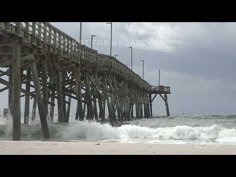 O7-02-2022 Topsail Island, NC - Red Flags and Choppy Surf as Tropical Storm Colin nears NC Coastline