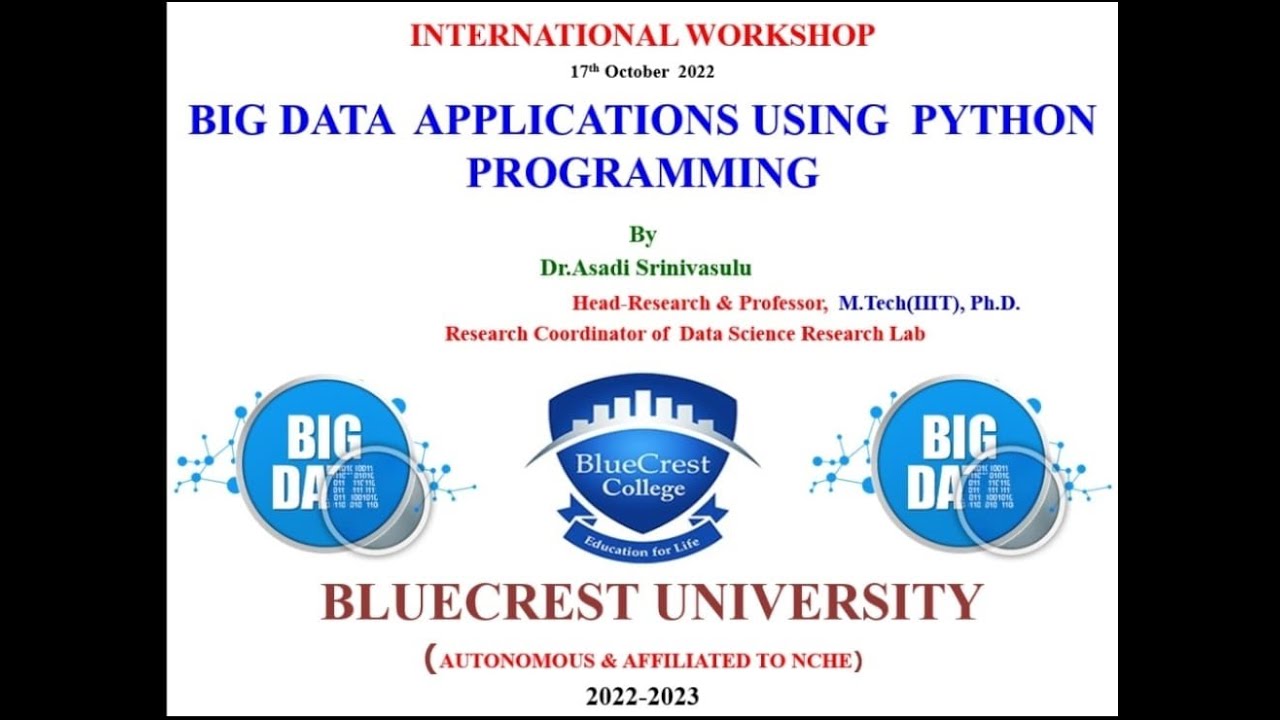Big Data Analytics Applications using Python Programming 17 10 2022