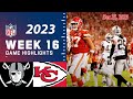 Las Vegas Raiders vs Kansas City Chiefs Week 16 12/25/23 FULL GAME | NFL Highlights Today