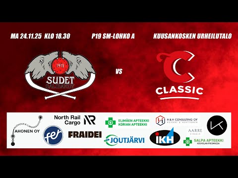 P19 SM Sudet SB - Classic, 24.11.2025 | Sudet Salibandy Kouvola