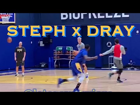 ?Stephen Curry & Draymond ? ウォリアーズの練習でワークアウト、ヒューストン・ロケッツの2日前。 (? Stephen Curry & Draymond ? workout at Warriors practice, 2 days before Houston Rockets)