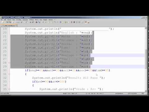 Learn Student Mark List Using Nested If Condiion Java Tamil - Mind Luster