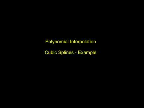 Interpolation - Cubic Splines - example