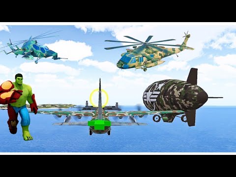 Transporting US Army Jeep in Long Trailer Truck_Airplane Car Transporter 2021_Android Games