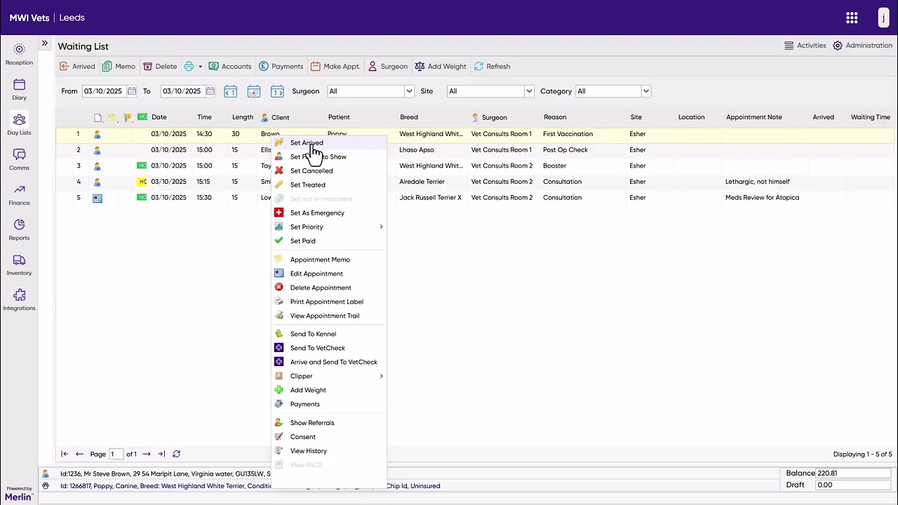 3. Welcoming a patient to the practice