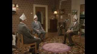 Mr. Bean hosts a New Year party with his friends Rupert and Hubert. funny humor