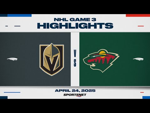 NHL Game 3 Highlights | Golden Knights vs. Wild - April 24, 2025