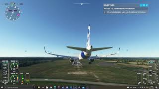 Quick landing at Newcastle International Airport (Microsoft Flight Sim)