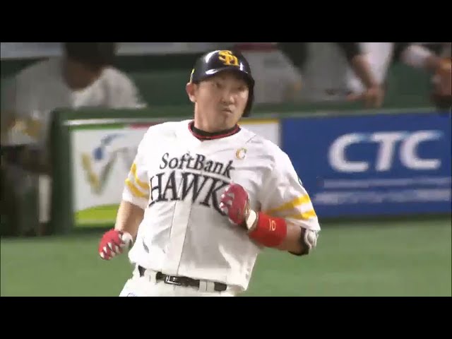 【1回裏】初球打ちですぐさま同点!! ホークス・内川 レフト前タイムリー 2015/5/6 H-M