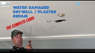 How To Repair a Water Damaged Plasterboard / Drywall Ceiling