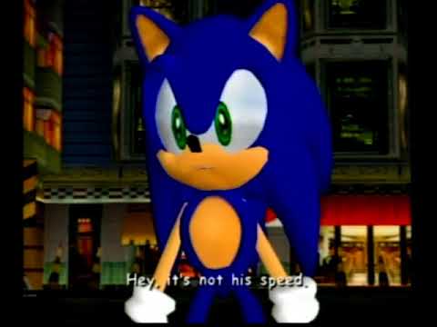 poorly recorded gameplay of sonic adventure 2 battle played poorly