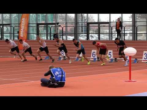 60 m-es férfi síkfutás 3. időelőfutam rajtja