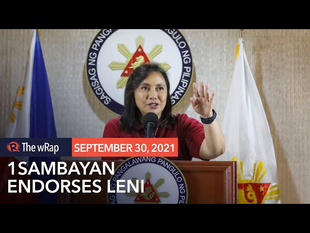 1Sambayan endorses Leni Robredo for president