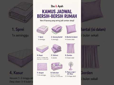 Anak Sering Bersin dan Batuk di Rumah? Cek Jadwal Bersih 9 Barang Sumber Alergi Ini #ibudanayah