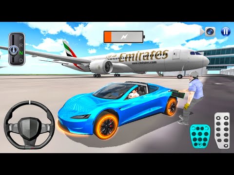 New Super High Speed Blue EV Car For Crazy Driving - 3D Driving Class 2025 - Android iOS 3D gameplay