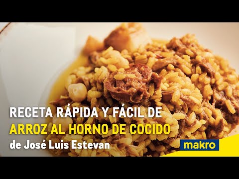 Receta rápida y fácil de arroz al horno de cocido de José Luis Estevan