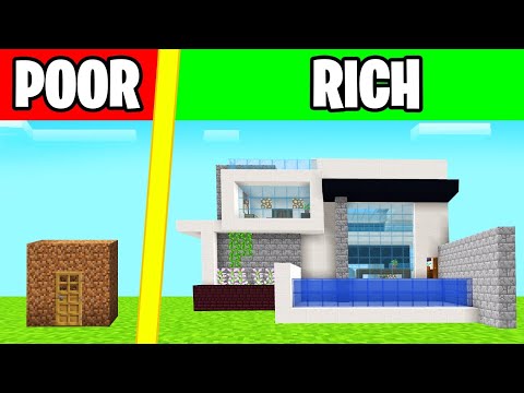 Jelly - POOR vs. RICH HOUSE CHALLENGE In MINECRAFT!