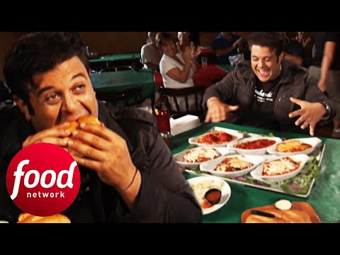 Adam Takes On 6 Main Dishes, 3 Sides and An Italian Dessert In Niagara Falls | Man v Food