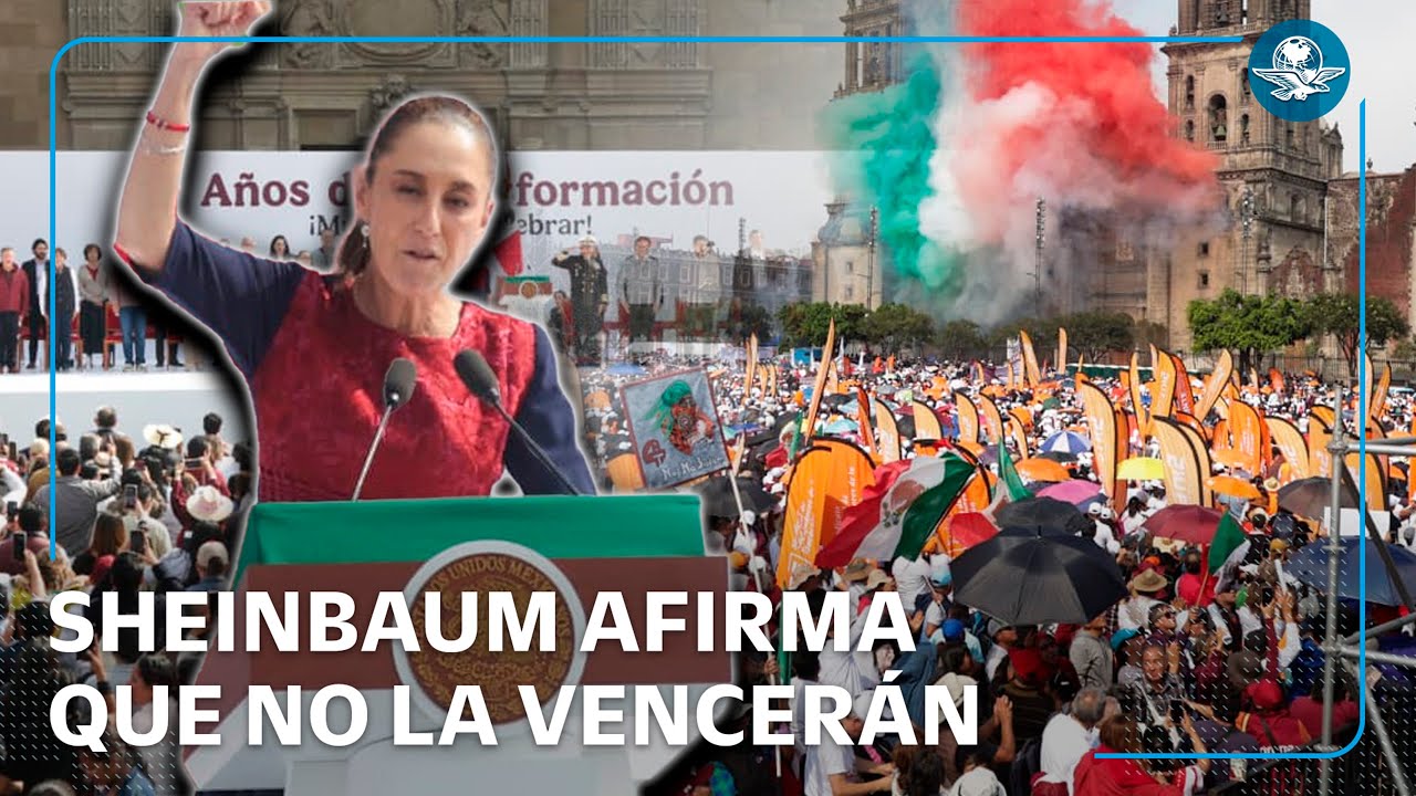 Sheinbaum celebra "7 Años de Transformación”; advirtió que "no vencerán al pueblo de México"