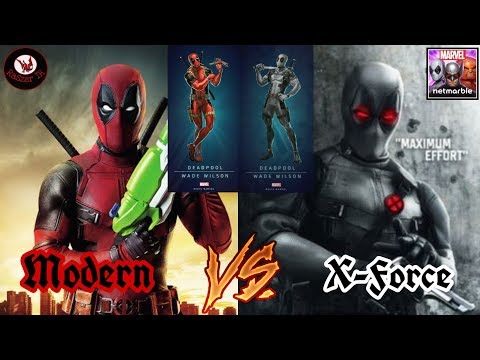 Deadpool X-Force Compare uniform in ABX mode - Marvel Future Fight