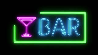 2 Hour Neon Bar Sign Background Video with Music| 365Edits.com Website, Invitation and Sign Builder