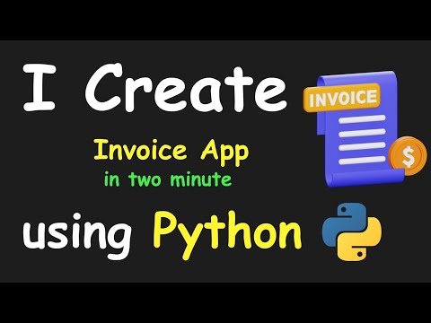 I Create Invoice App In 2 Min Using Python Learn Python By Building Simple Projects
