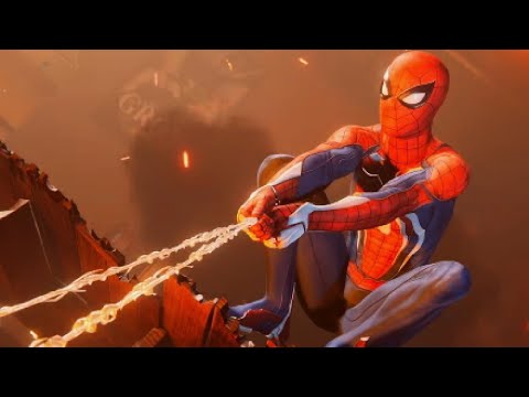 Miles vs Spider-Man 2099 epic fight scene - Riot into the fire. 4K HDR Video Games.