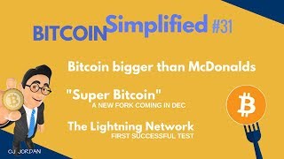 BTC bigger than McDonalds | "Super Bitcoin" Fork | Lightning Network | Bitcoin Simplified #31