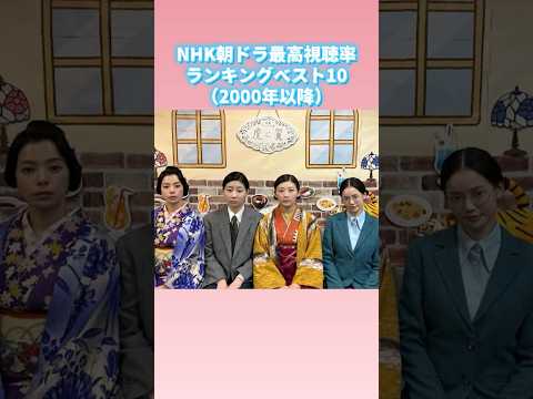 NHK朝ドラ最高視聴率ランキングベスト10（2000年以降）