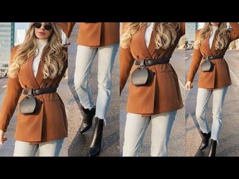 COMBINACIONES DE ROPA ELEGANTE Y FINA DE MODA MUJER 2021 2022 PARA LUCIR EN OTOÑO/ ROPA ELEGANTE