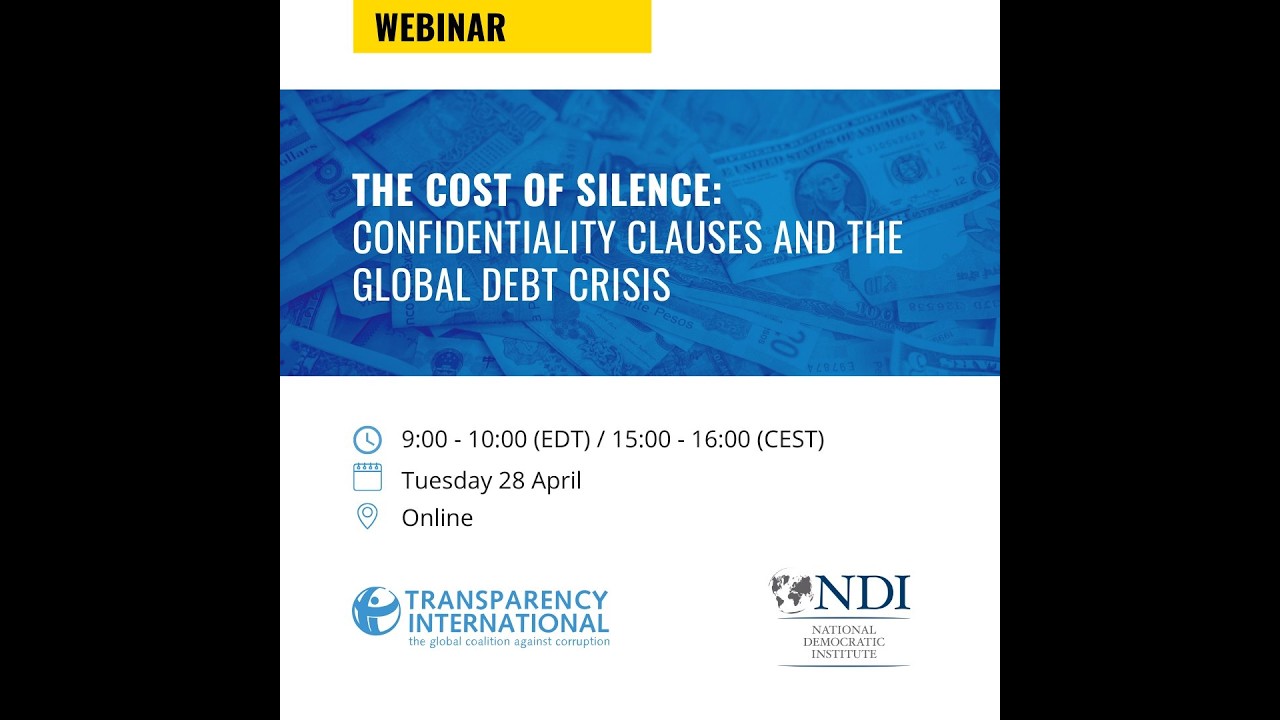 The Cost of Silence: Confidentiality Clauses and the Global Debt Crisis | NDI & TI
