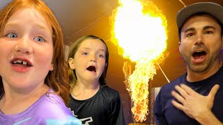 iNSANELY COOL SCiENCE with NiKO ADLEY & Mark Rober!! Unicorn Riding Park Sliding Space Camp Science