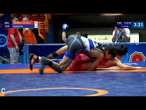 1/4 FS - 60 kg: S. MUNKH OCHIR (MGL) v. H. ALACA (TUR)