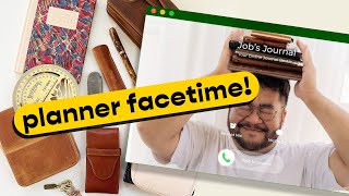 Facetiming with your Stationery Bestie 📱 Planner Setup & Galen Leather Haul