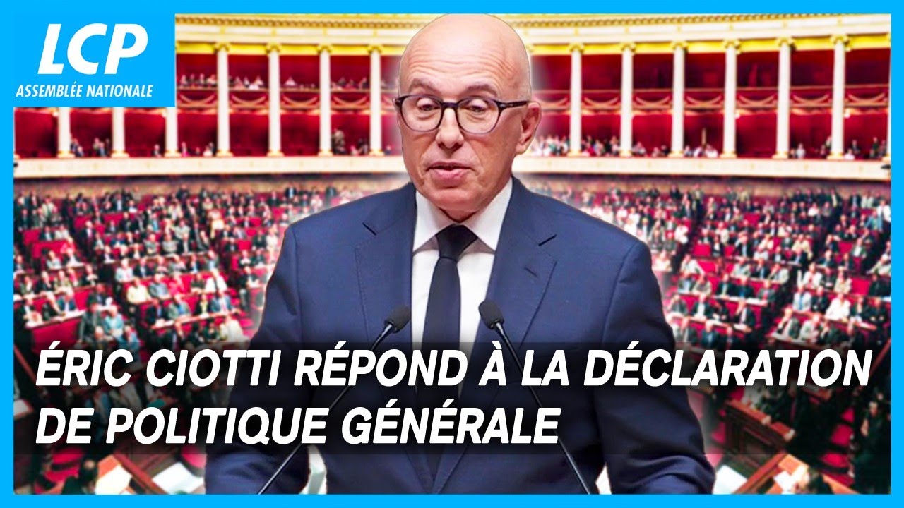 Éric Ciotti, sa réponse à la déclaration de politique générale de François Bayrou- 14/01/2025