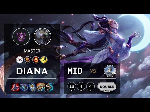 Diana Mid vs Galio - KR Master Patch 10.9