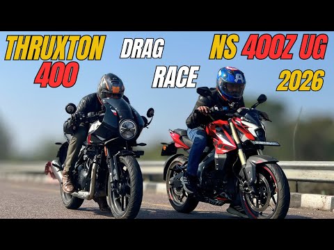 2026 Pulsar NS400Z vs Thruxton 400 Drag Race | The UP46 Rider |