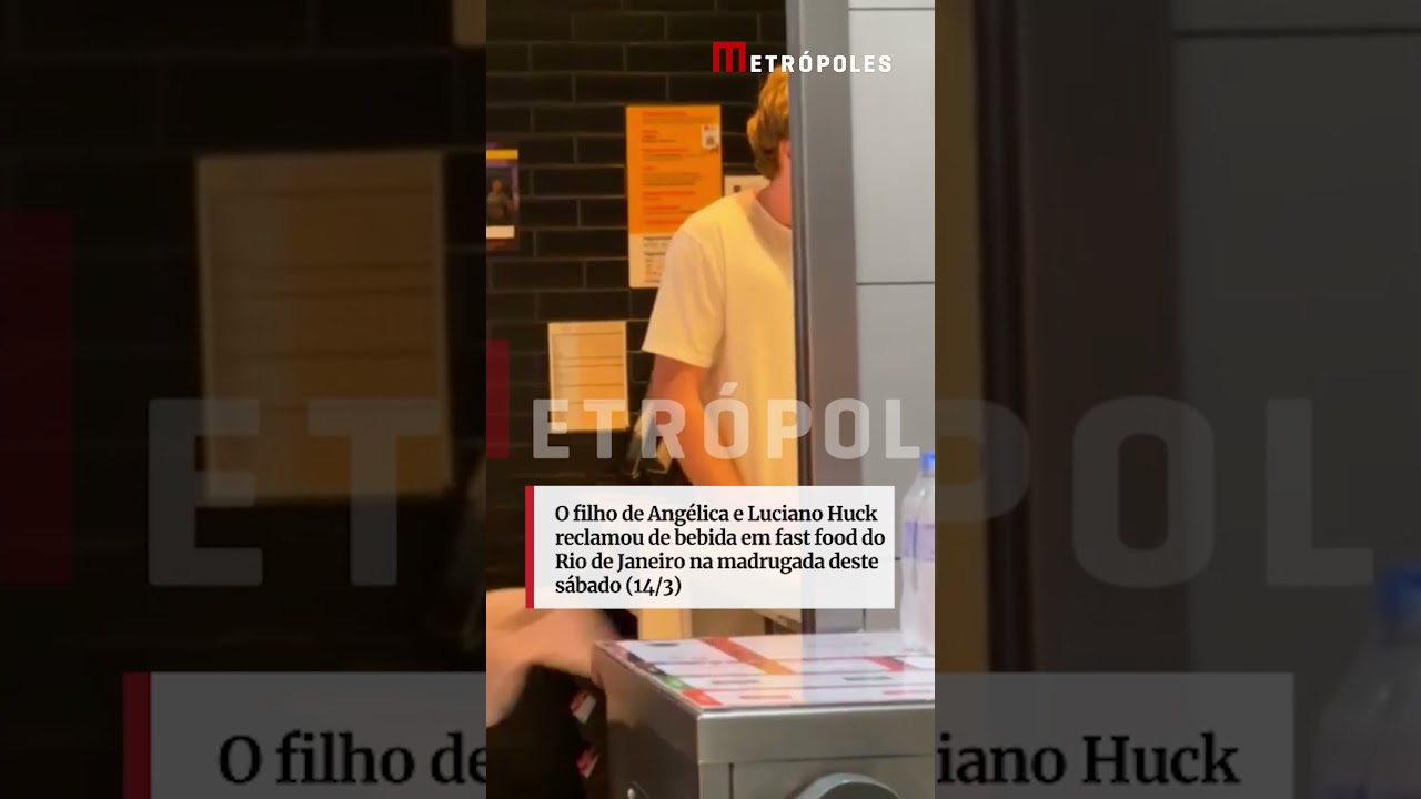 Benício Huck surpreende funcionários de fast food no Rio