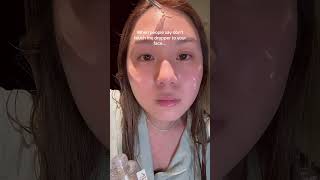 When I hear “don’t touch the dropper to your face…” #skincare #koreanskincareroutine