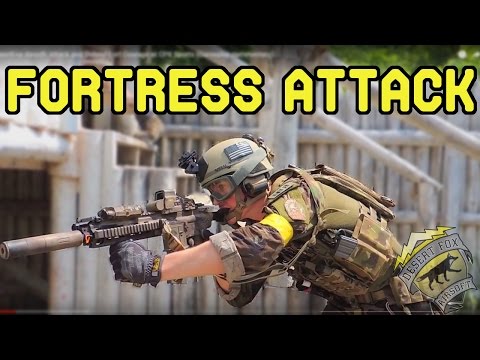 DesertFox Airsoft: Attack and Defend Fort Courage at CPX Sports (Gameplay commentary)