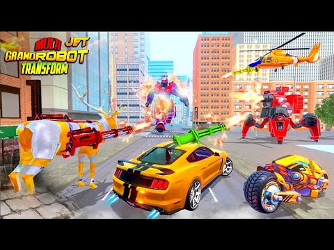 Grand Multi Robot Transform Jet War: Multiple Robot Transformation Game 21 #3 - Android Gameplay