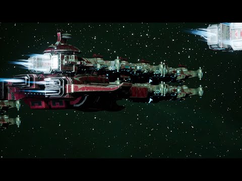 Skalgrim Mod - Tau Merchant Fleet vs Orks - Massive Battle - Battlefleet Gothic Armada 2