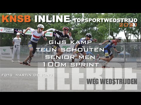 Gijs Kamp - Teun Schouten 100m Sprint Heerde KNSB 2021