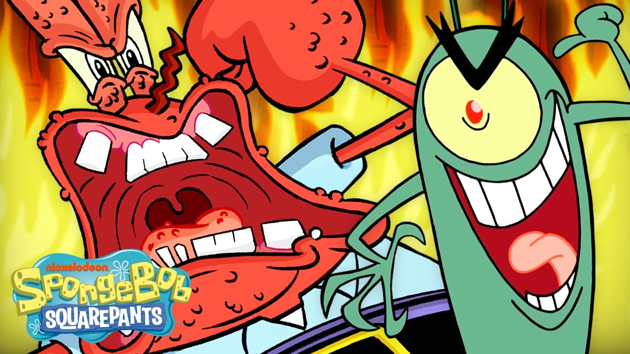 1 Hour of Mr. Krabs vs. Plankton! 💥 | SpongeBob