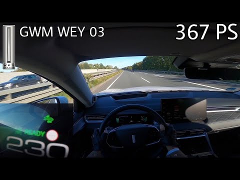2024 GWM WEY 03 Luxury (367 PS) POV Testdrive AUTOBAHN  Beschleunigung & Topspeed