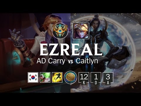 Ezreal AD Carry vs Caitlyn - KR Challenger Patch 8.8